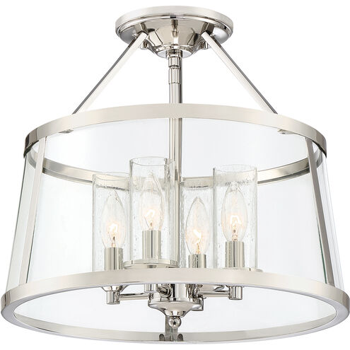 Barlow 4 Light 16 inch Polished Nickel Semi-Flush Mount Ceiling Light