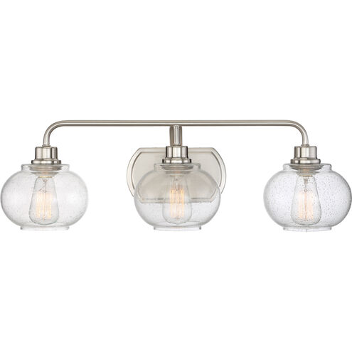 Trilogy 3 Light 27 inch Brushed Nickel Bath Light Wall Light
