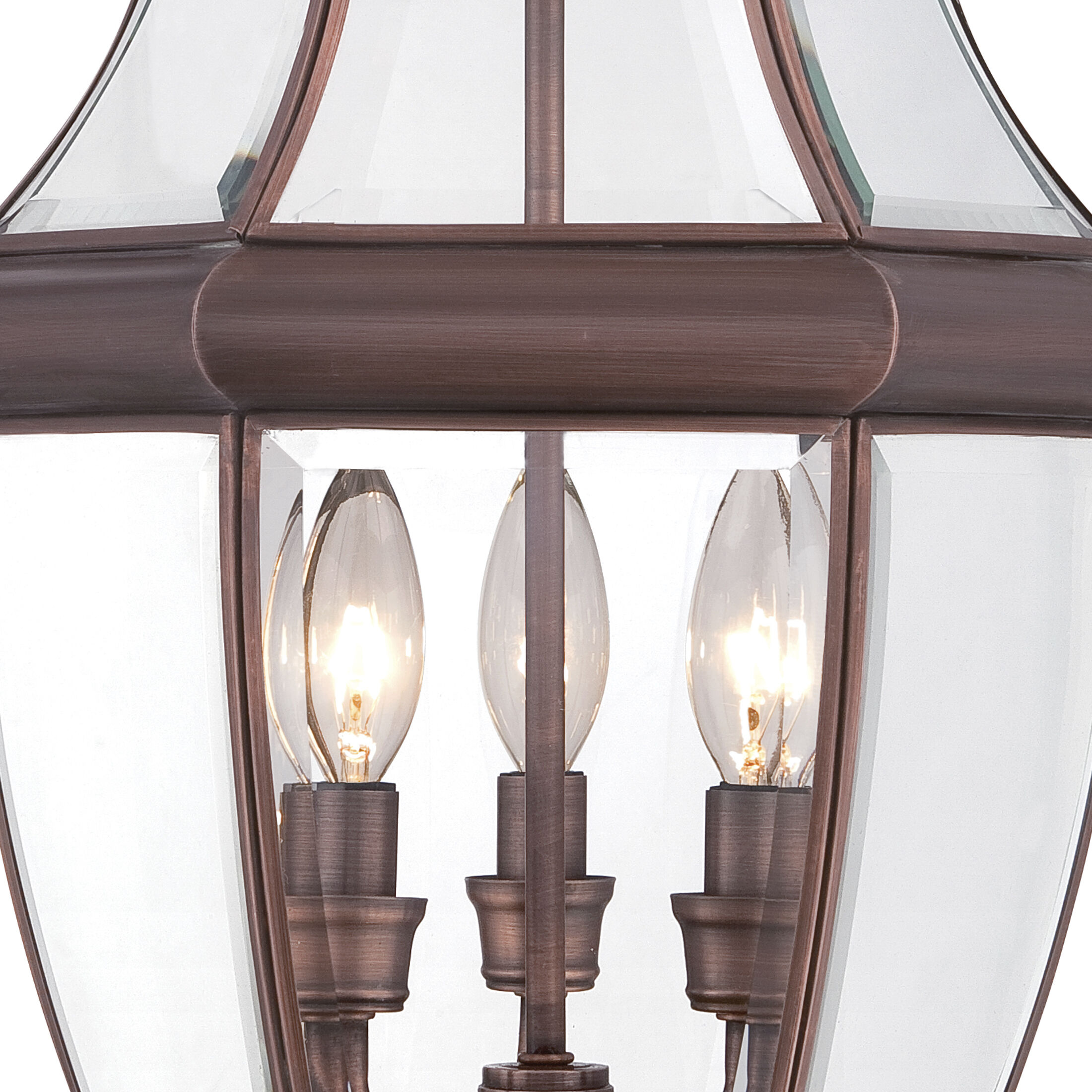 Newbury 3 Light 23 inch Aged Copper Outdoor Post Lantern