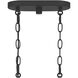 Abner 4 Light 32 inch Matte Black Linear Chandelier Ceiling Light