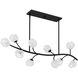 Walker 10 Light 48.5 inch Matte Black Island Light Ceiling Light