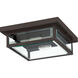 Westover 2 Light 12 inch Western Bronze Outdoor Flush Mount