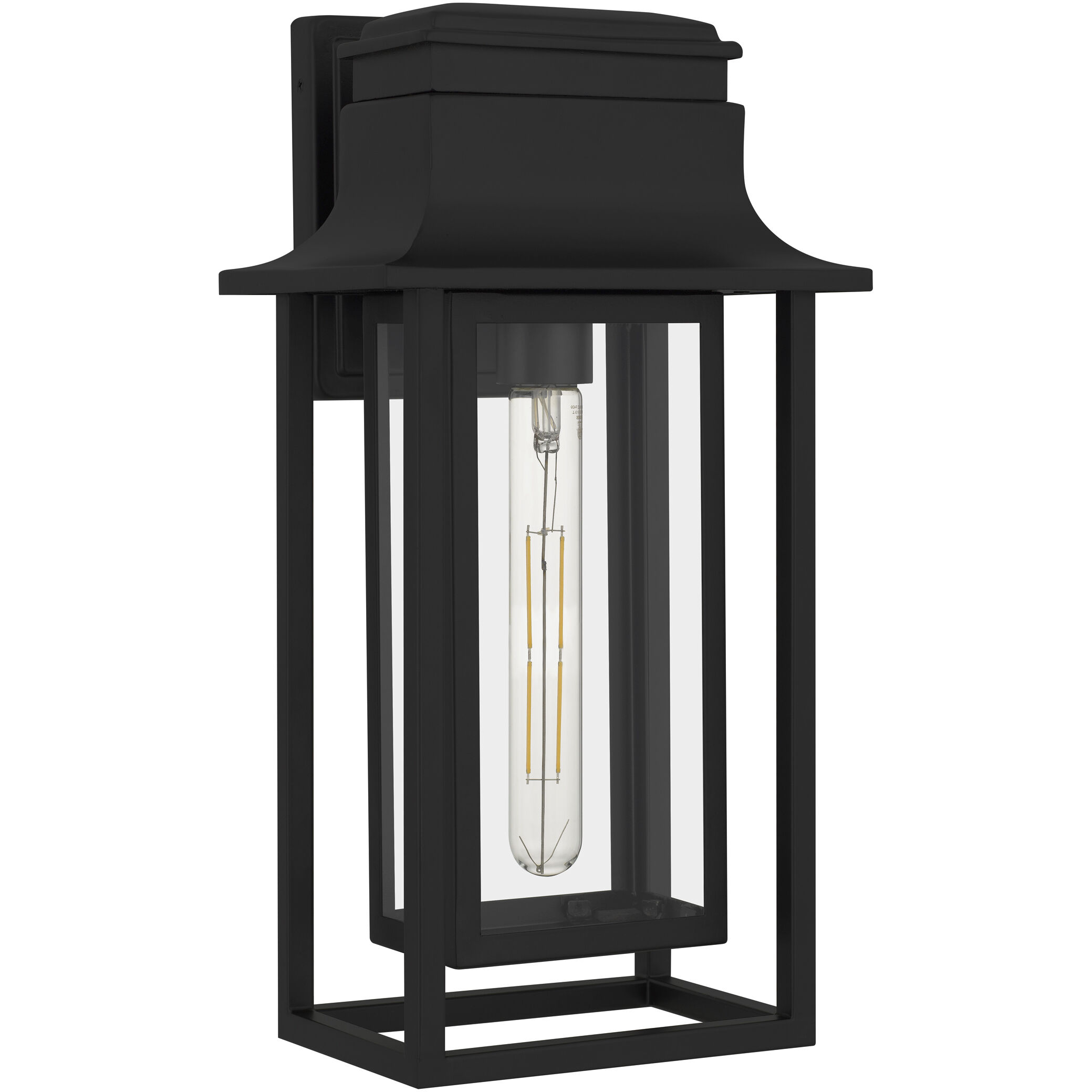 Garner 1 Light 16.5 inch Matte Black Outdoor Wall Lantern