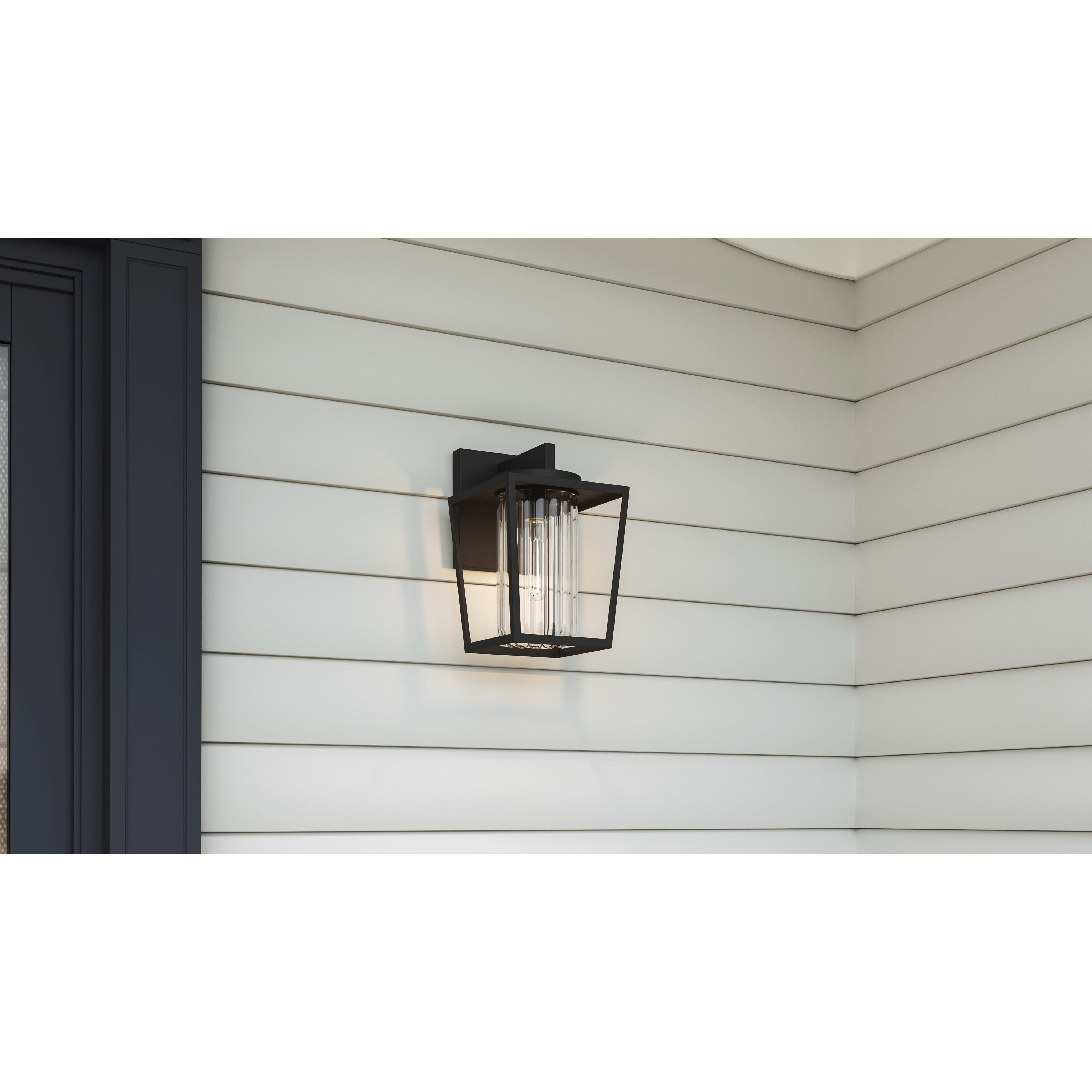 Jett 1 Light 10 inch Matte Black Outdoor Wall Lantern, Small