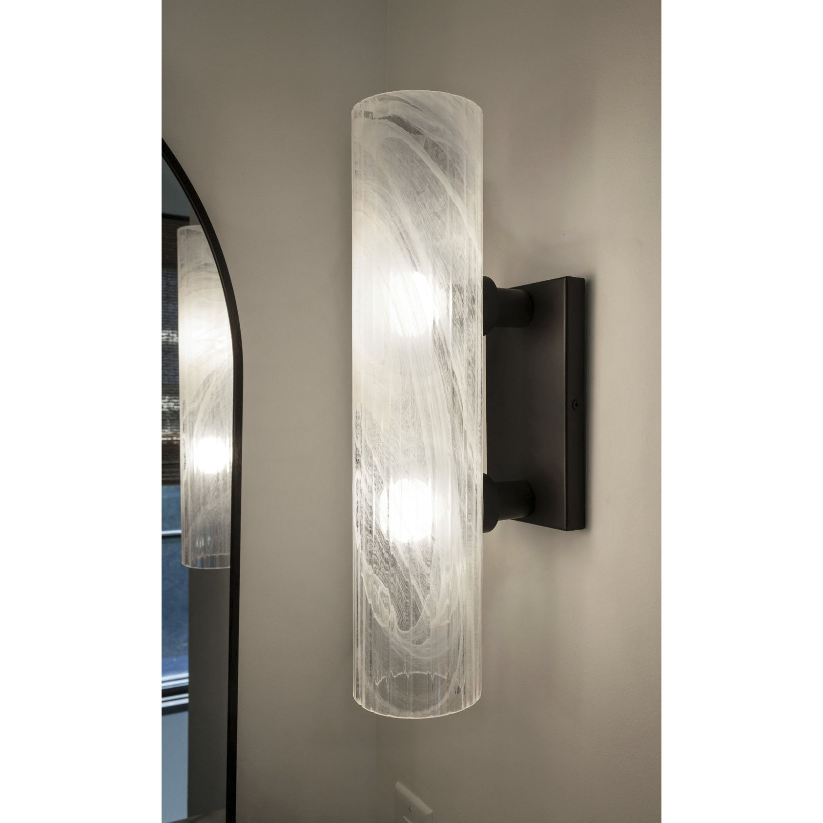 Curran Wall Sconce Wall Light in Matte Black, Small