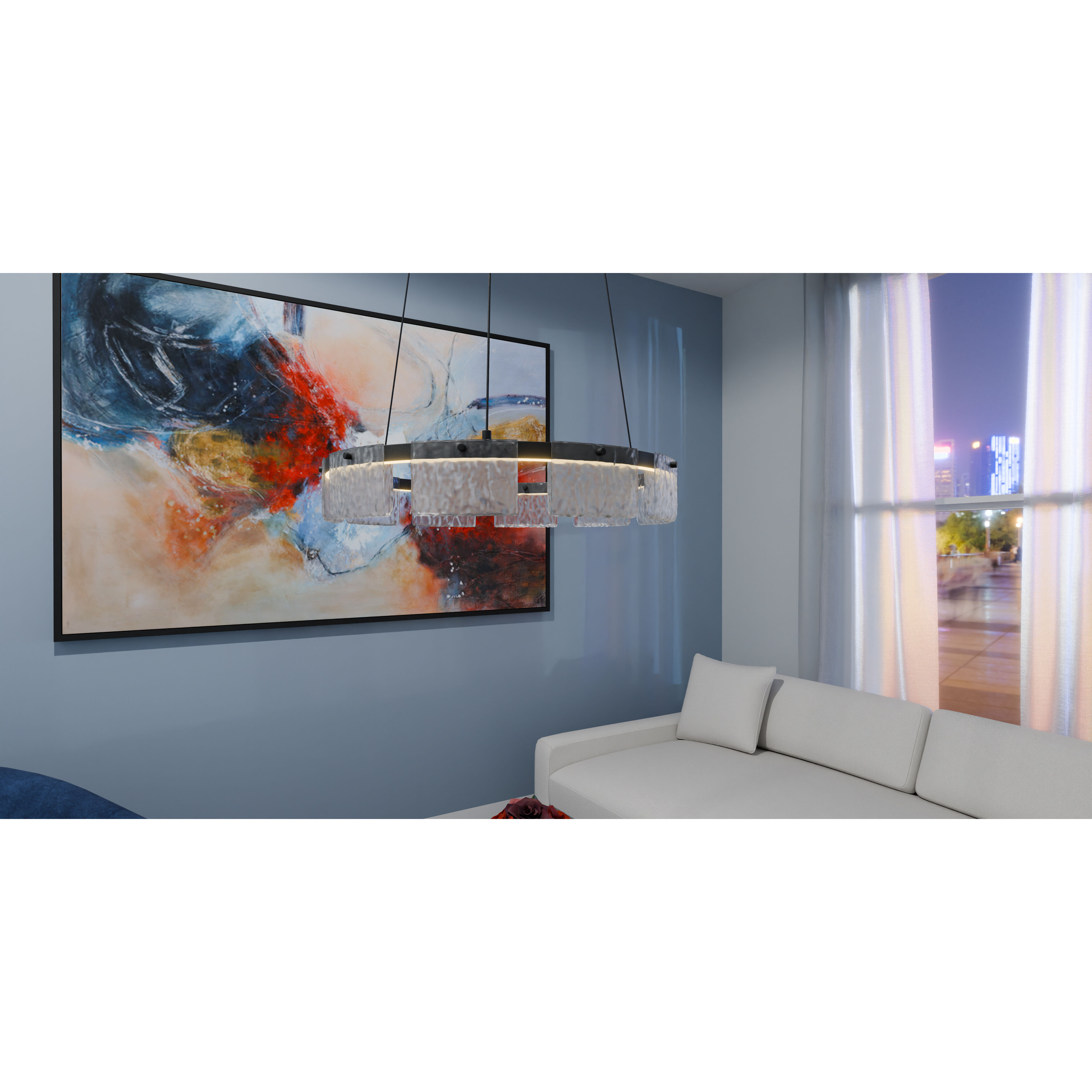 Alice LED 24.75 inch Matte Black Pendant Ceiling Light