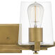 Perry 2 Light 16 inch Weathered Brass Bath Light Wall Light, Medium
