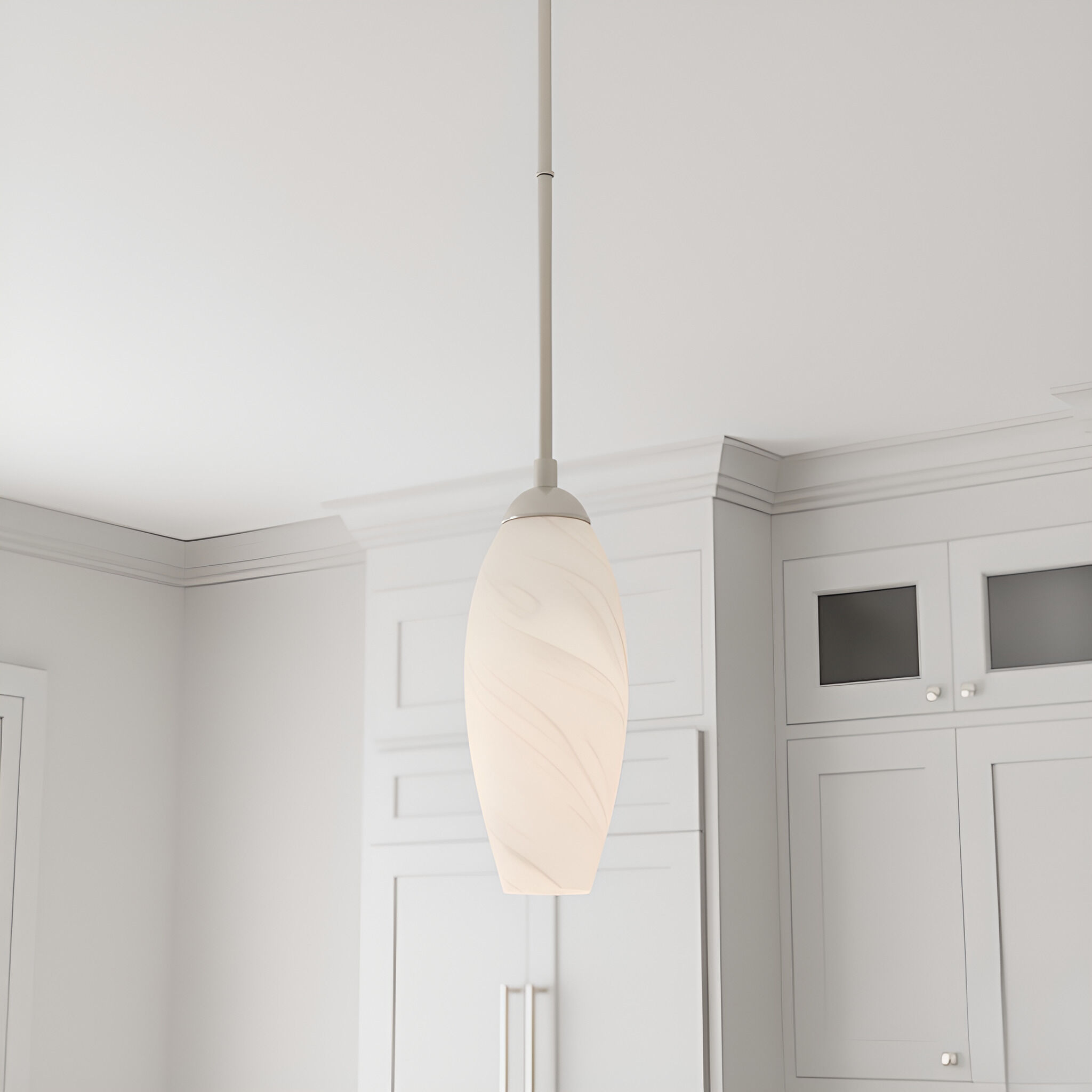 Burnett LED 5 inch Brushed Nickel Mini Pendant Ceiling Light