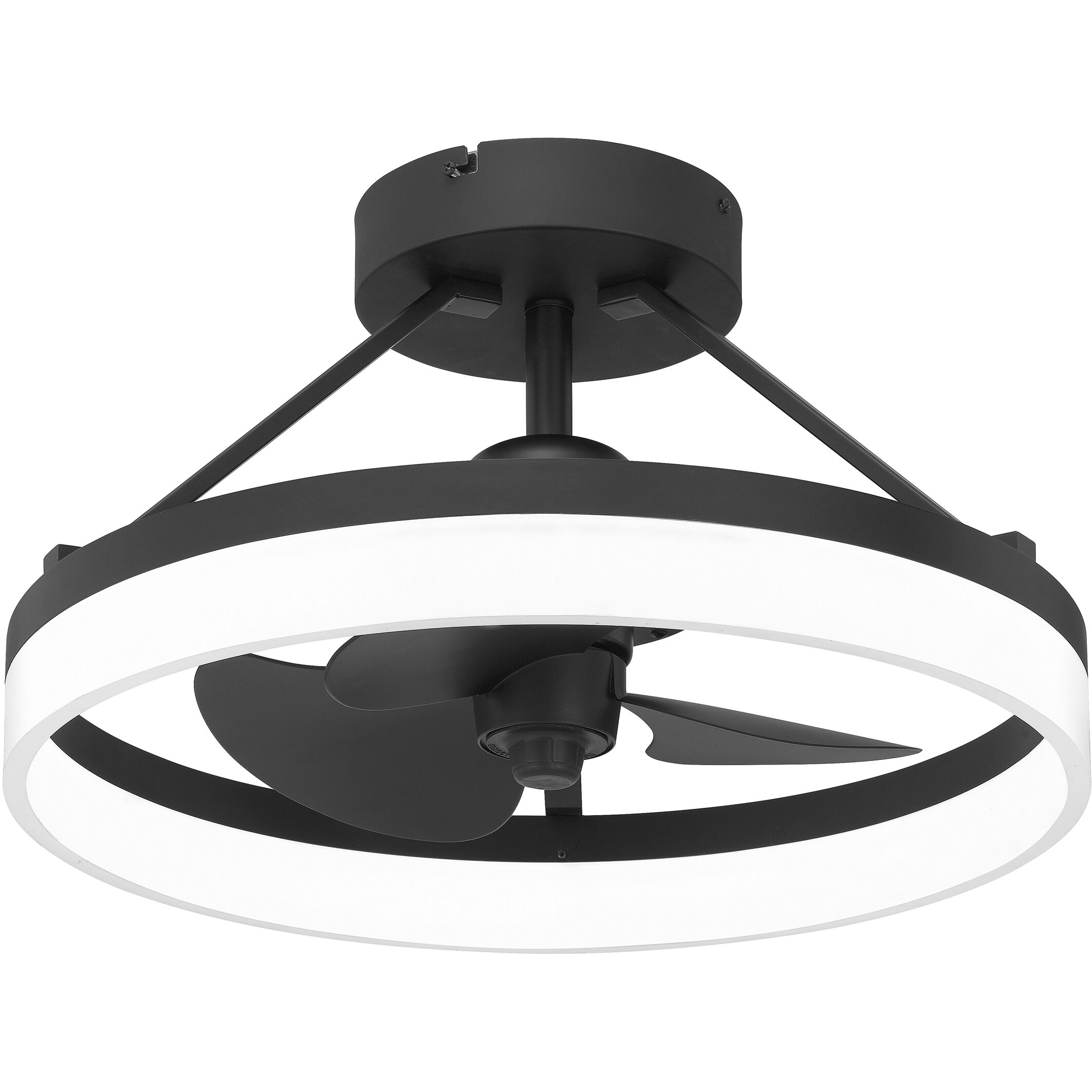 Cohen 20 inch Oil Rubbed Bronze with Black Matte Blades Fandelier