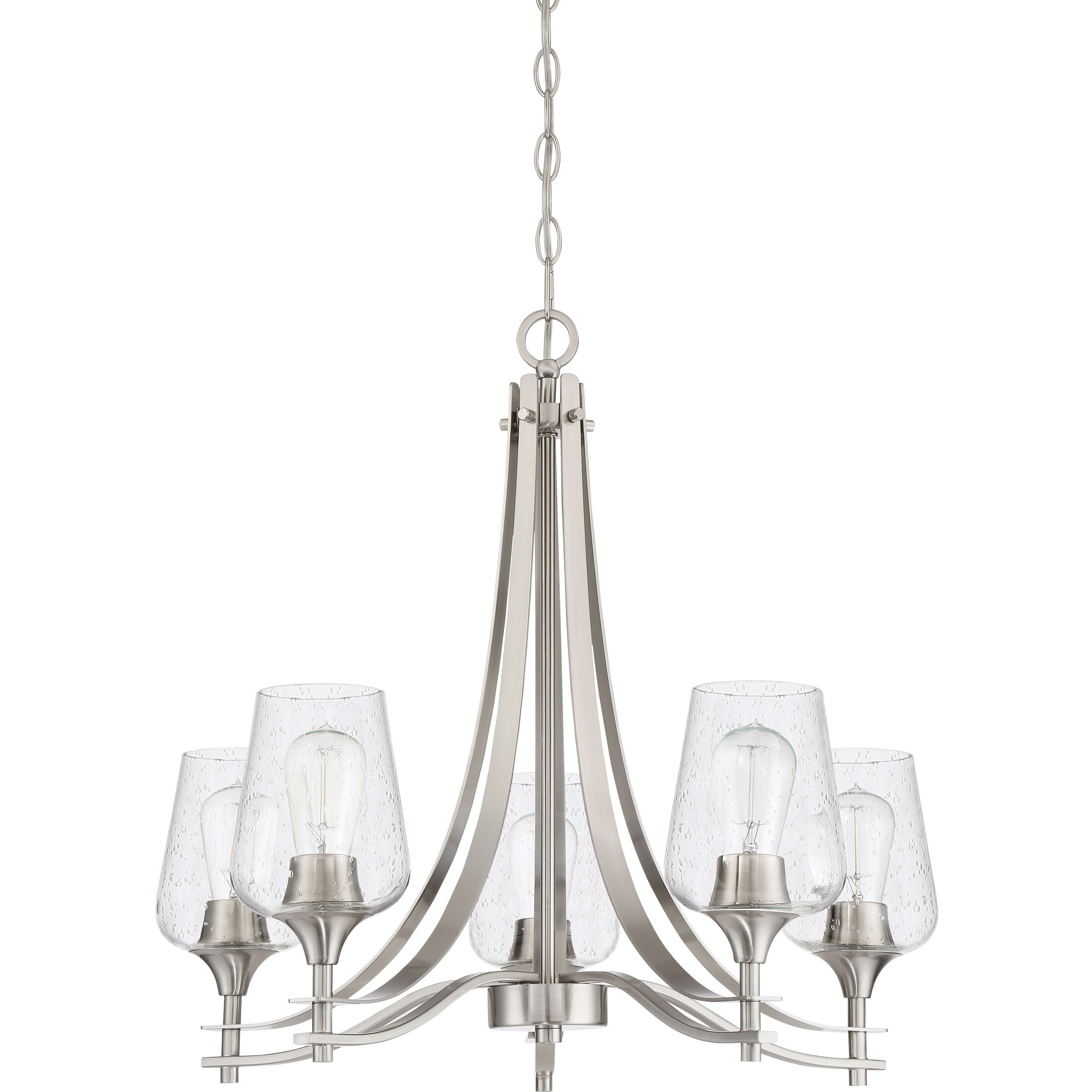 Towne 5 Light 25 inch Brushed Nickel Chandelier Ceiling Light