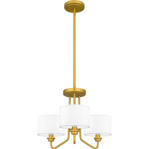 Ainsdale 3 Light 18 inch Painted Brass Pendant Ceiling Light
