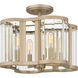 Renee 4 Light 15 inch Bronze Gold Semi-Flush Mount Ceiling Light