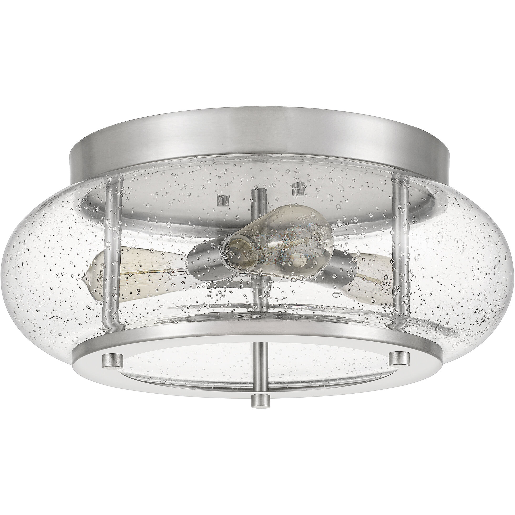 Trilogy 3 Light 16 inch Brushed Nickel Flush Mount Ceiling Light