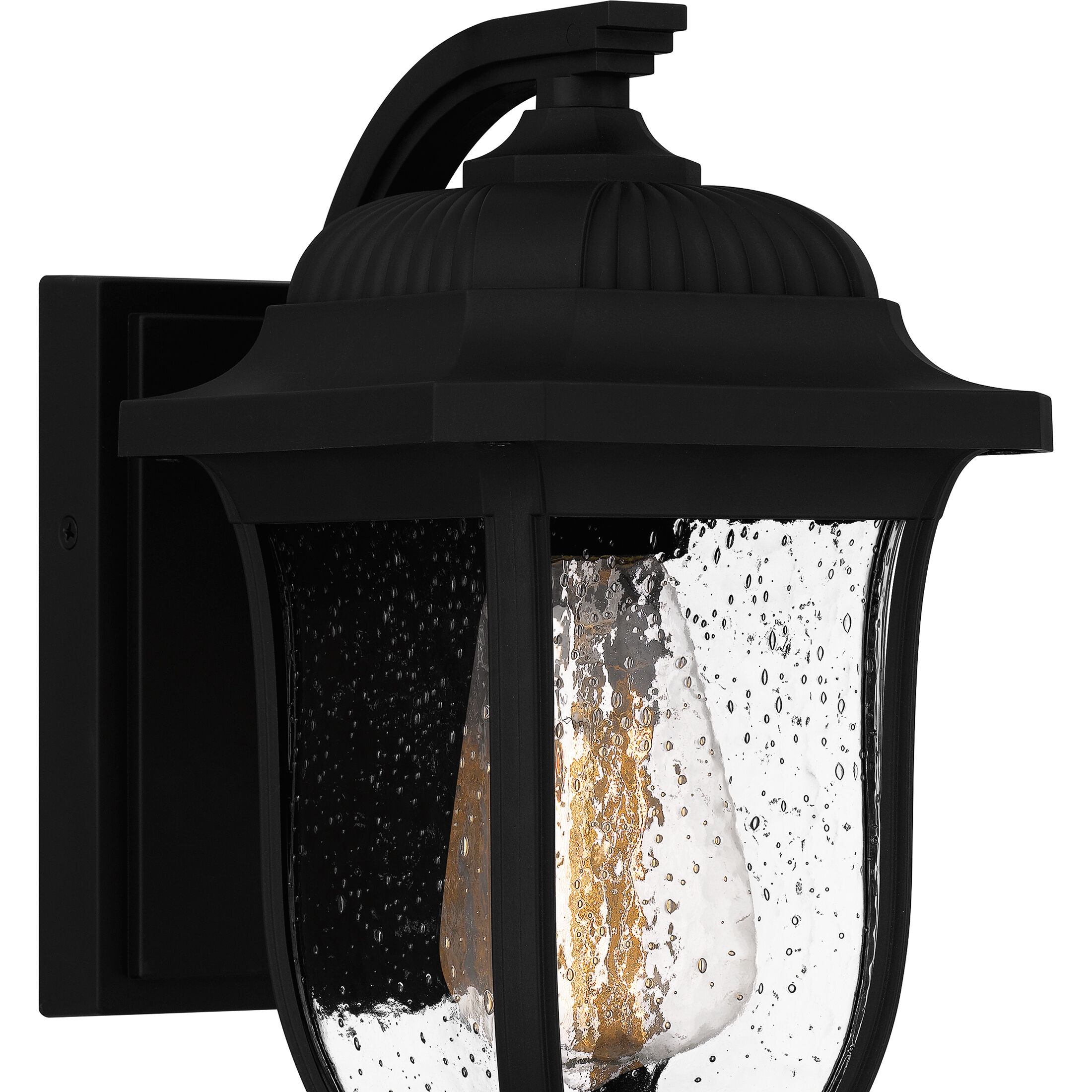 Mulberry 1 Light 12 inch Matte Black Outdoor Wall Lantern