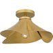 Wisp 1 Light 14.5 inch Light Gold Semi-Flush Mount Ceiling Light, Medium