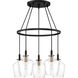 June 5 Light 26 inch Earth Black Chandelier Ceiling Light