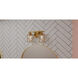 Gibson 2 Light 13 inch Aged Brass Bath Light Wall Light, Medium