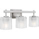 Brenthouse 3 Light 22.5 inch Brushed Nickel Bath Light Wall Light, Large