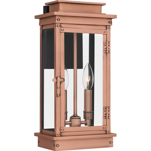 Noelle Outdoor Wall Lantern in Aged Copper, Medium