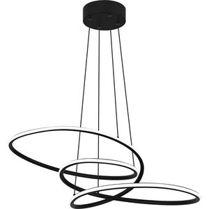Ovard LED 28 inch Matte Black Pendant Ceiling Light