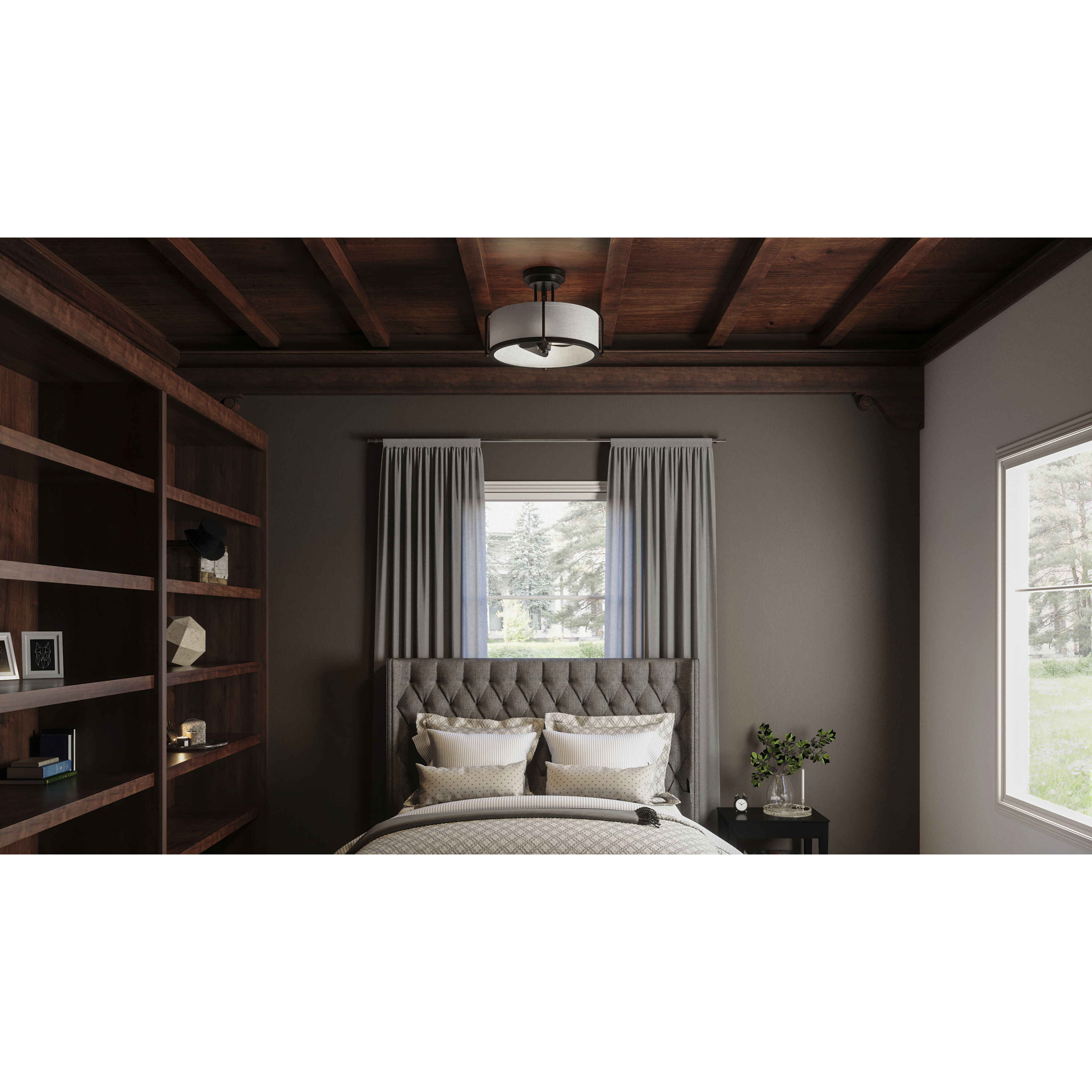 Calvary 23 inch Western Bronze with Brown Blades Fandelier