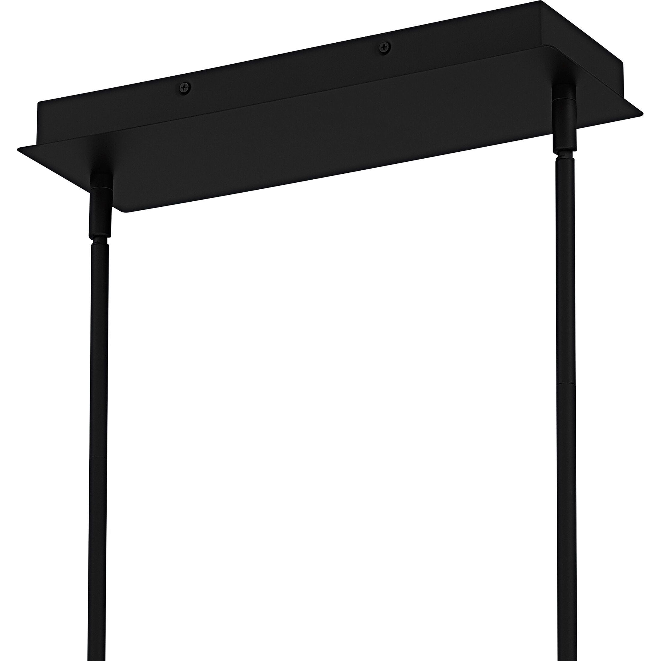 Dazzle LED 48 inch Matte Black Linear Chandelier Ceiling Light, Large
