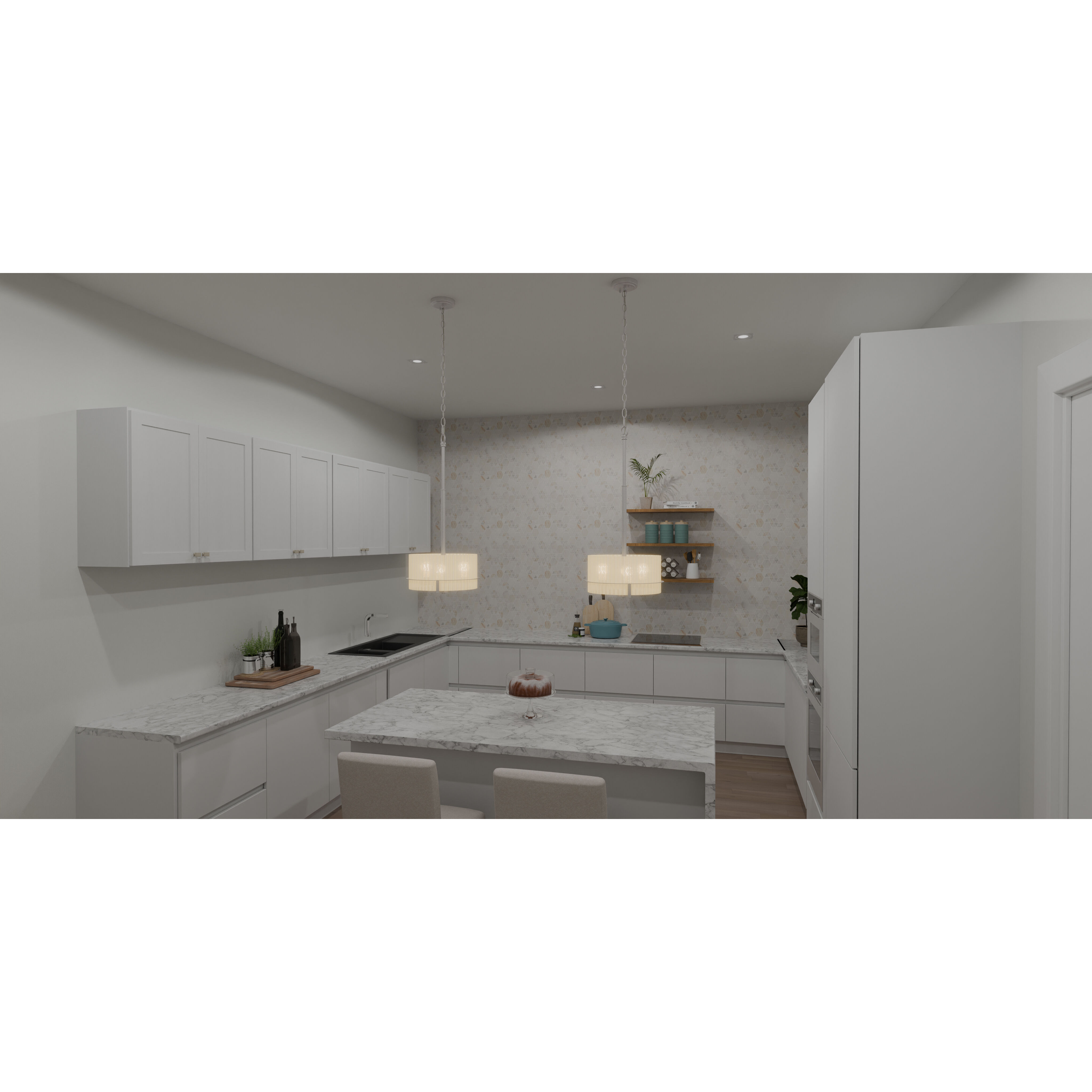 Seymour 3 Light 15 inch Brushed Nickel Pendant Ceiling Light, Large