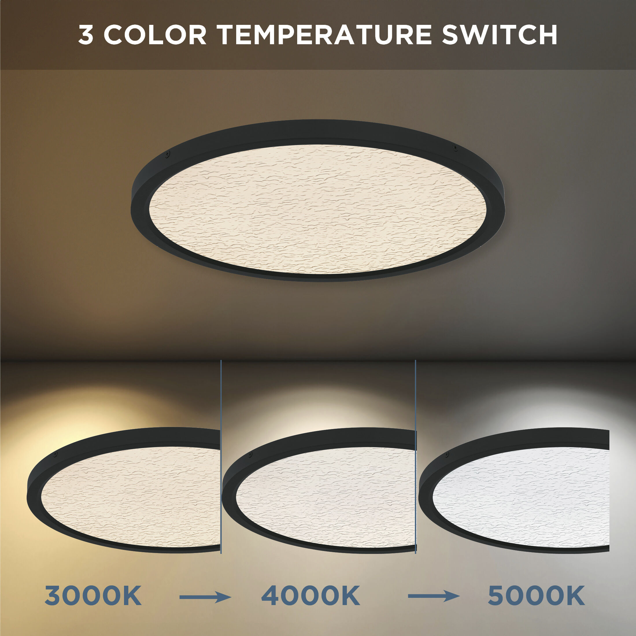 Outskirts LED 20 inch Earth Black Flush Mount Ceiling Light, Large