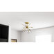Salvador 6 Light 24 inch Brushed Gold Semi-Flush Mount Ceiling Light, Extra Large