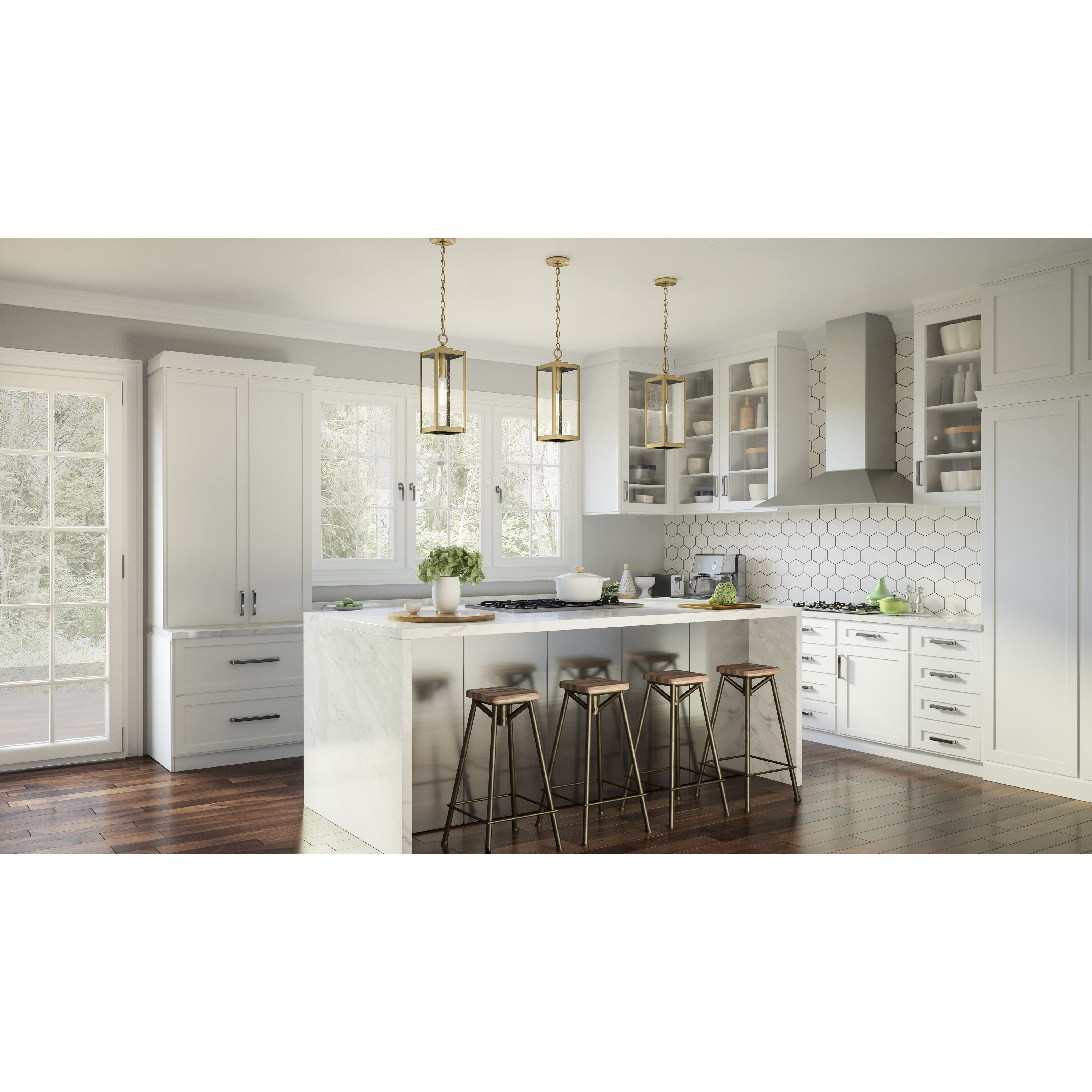 Westover 1 Light 7 inch Antique Brass Mini Pendant Ceiling Light, Small