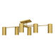 Foreland 6 Light 50 inch Brushed Gold Semi-Flush Mount Ceiling Light, Extra Large