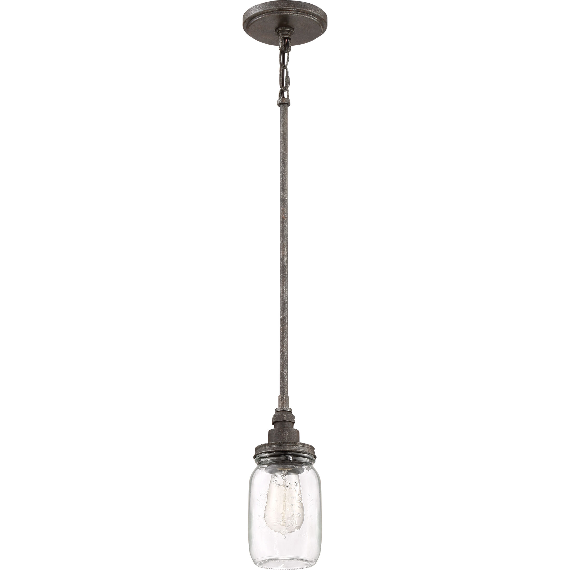 Squire 1 Light 4 inch Rustic Black Mini Chandelier Ceiling Light, Rod Hung