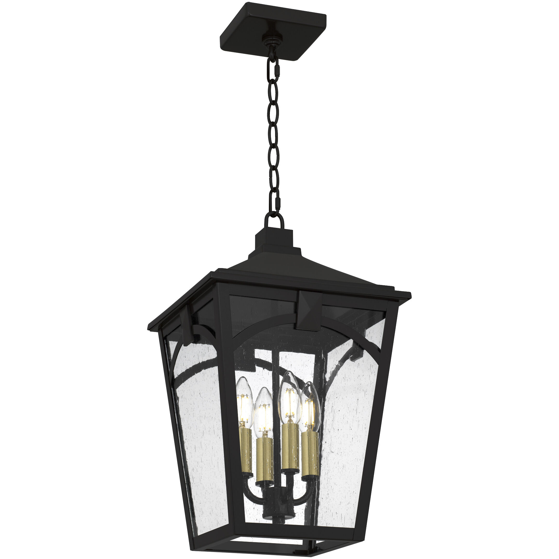 Jaxon 4 Light 10.75 inch Western Bronze Outdoor Hanging Lantern
