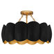 Santana 4 Light 19.25 inch Matte Black Semi-Flush Mount Ceiling Light, Large