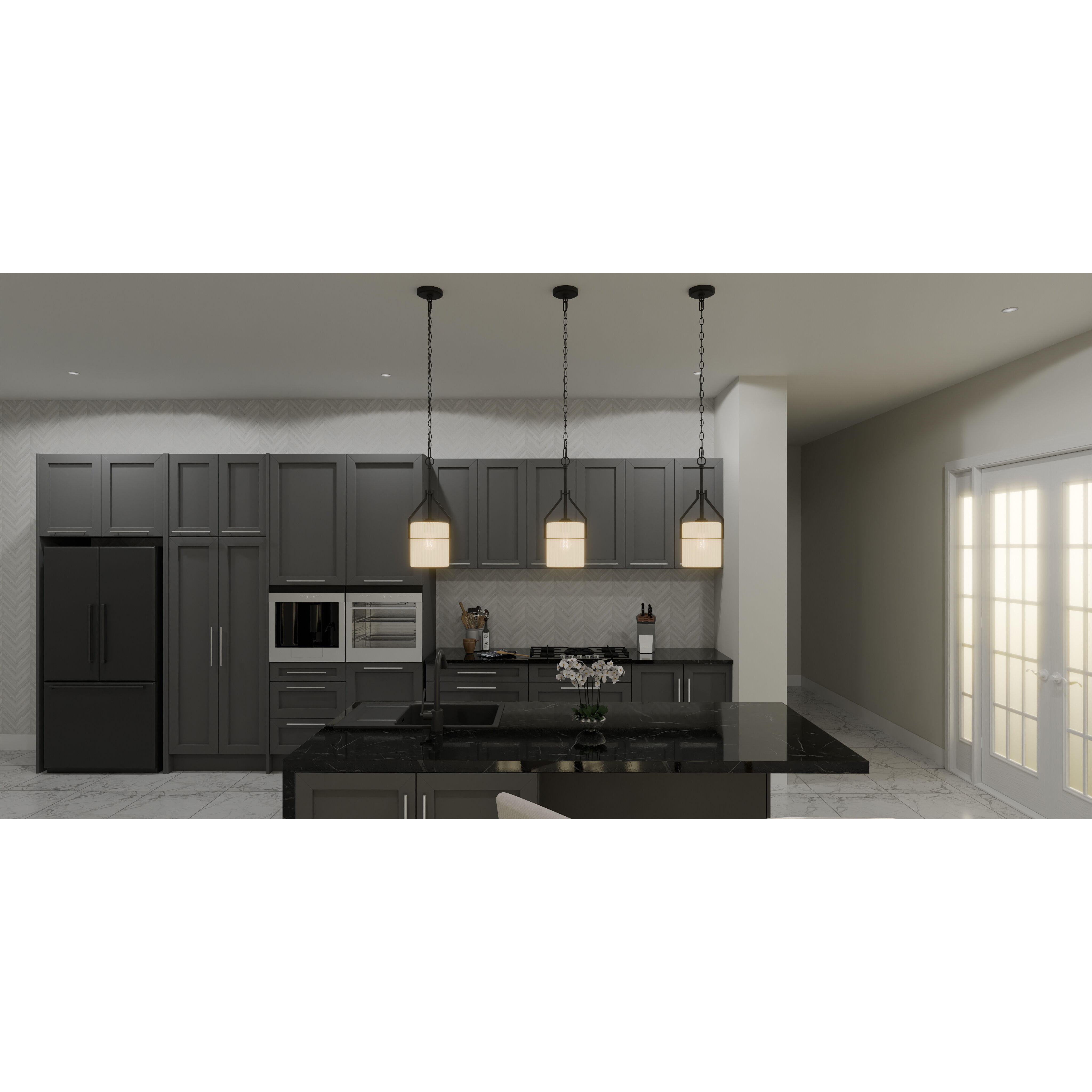 Seymour 1 Light 8.5 inch Matte Black Mini Pendant Ceiling Light, Small