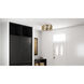 Axford 5 Light 22 inch Matte Black Semi-Flush Mount Ceiling Light, Extra Large