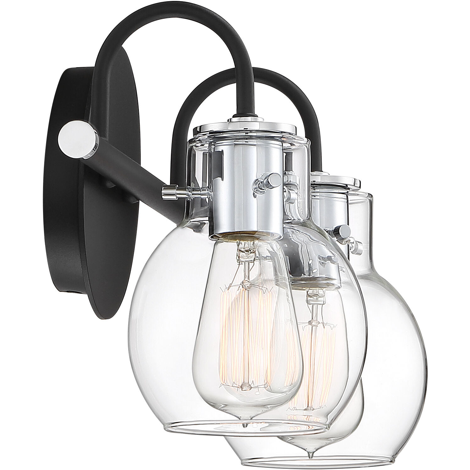 Andrews 2 Light 14 inch Earth Black Bath Light Wall Light, Medium