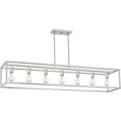 New Harbor 7 Light 52 inch Brushed Nickel Island Chandelier Ceiling Light