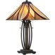Asheville 25 inch 75 watt Valiant Bronze Table Lamp Portable Light, Naturals