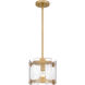 Jolie 1 Light 9 inch Light Gold Mini Pendant Ceiling Light, Small