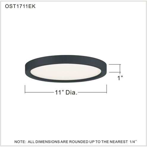 Outskirts 11 inch Earth Black Flush Mount Ceiling Light