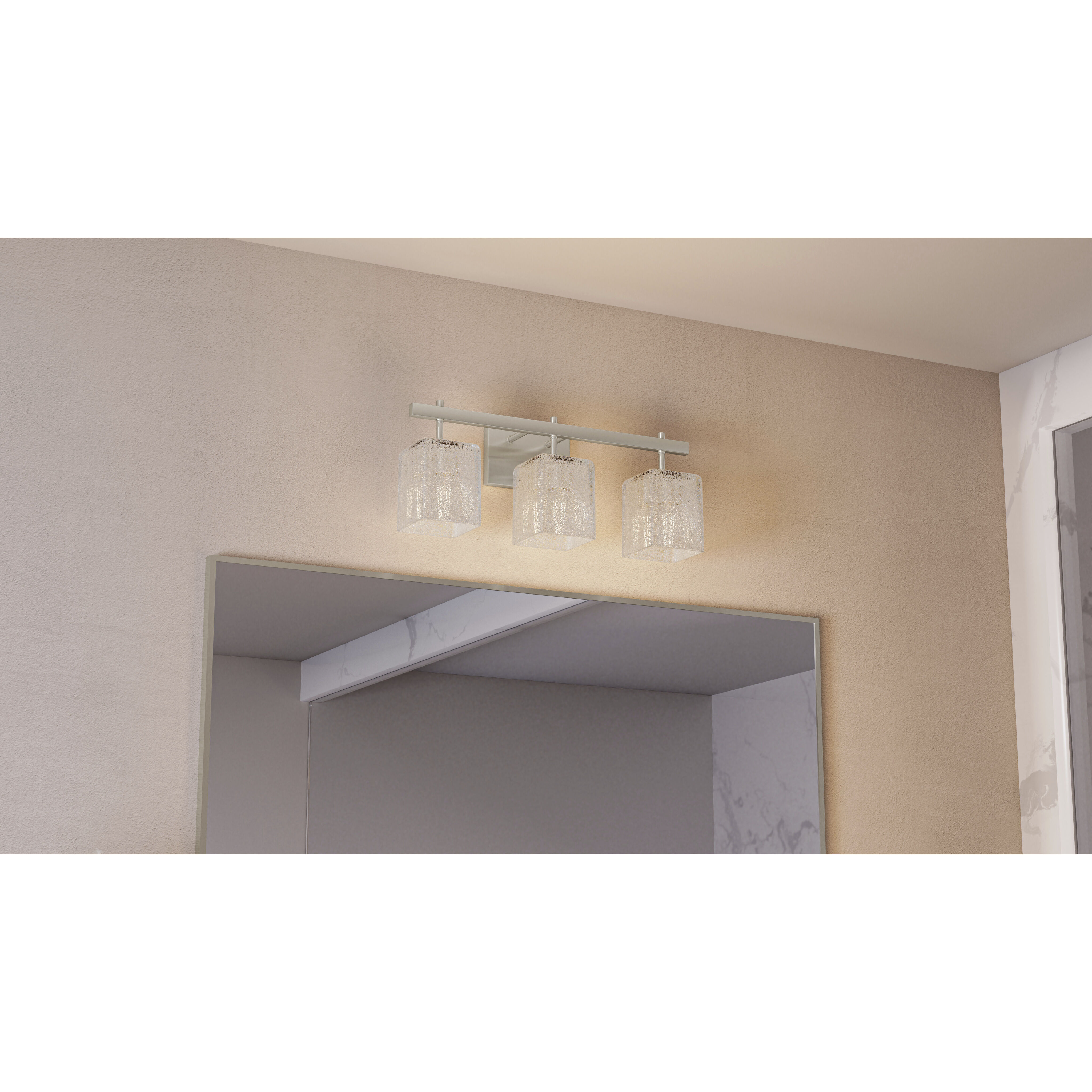 Brenthouse 3 Light 22.5 inch Brushed Nickel Bath Light Wall Light, Large