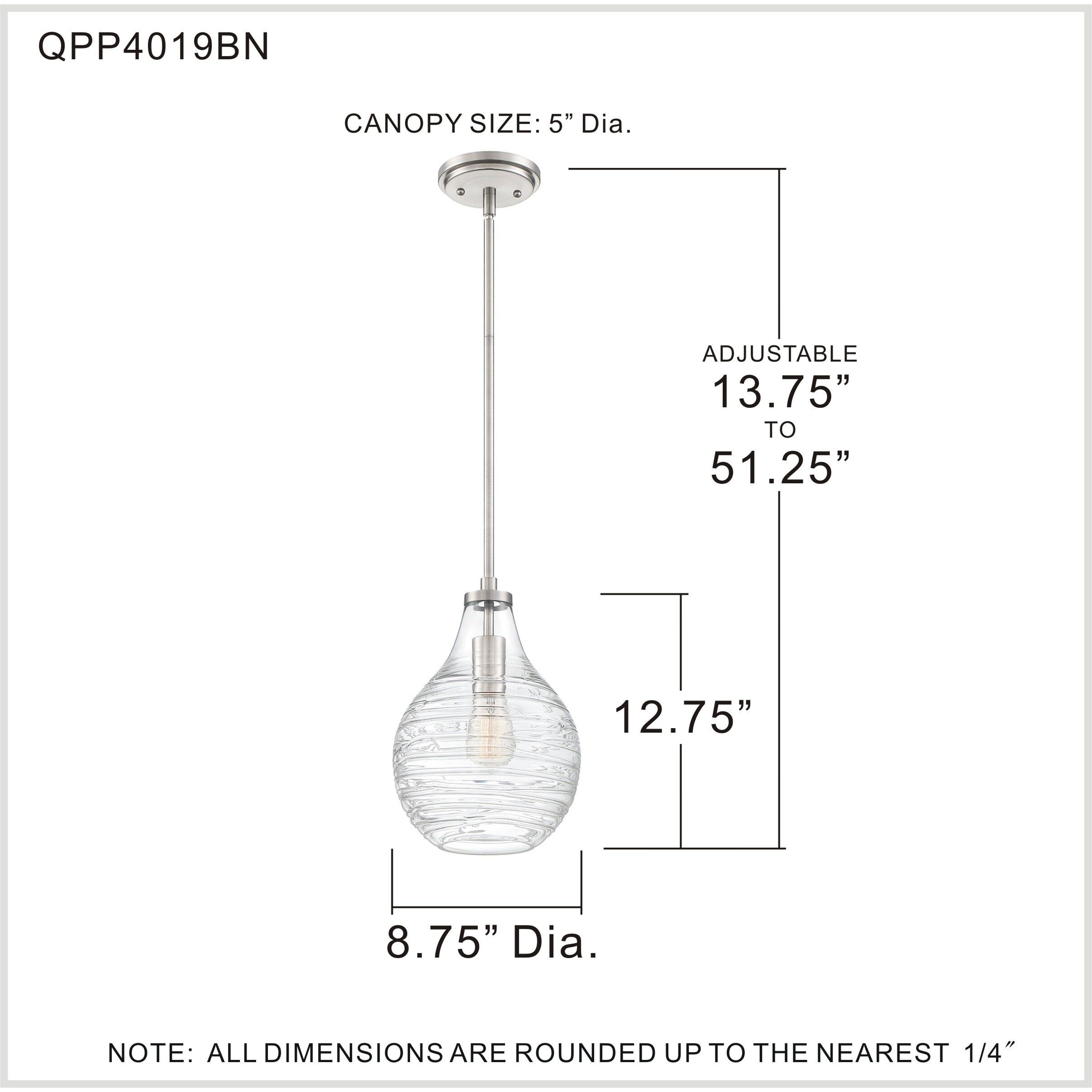 Genie 1 Light 9 inch Brushed Nickel Mini Pendant Ceiling Light