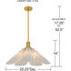 Milton 5 Light 25.25 inch Light Gold Pendant Ceiling Light