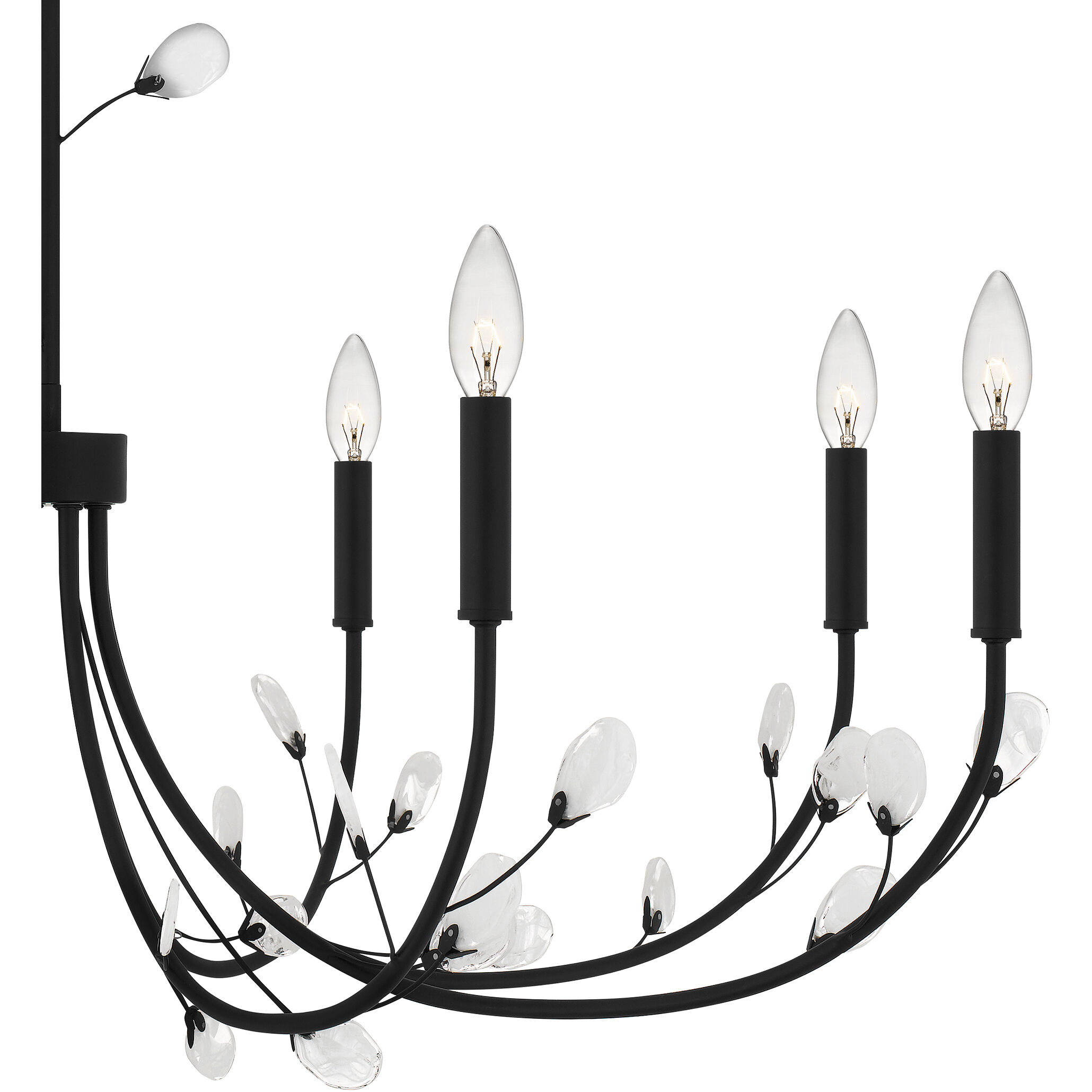 Heiress 8 Light 40 inch Matte Black Chandelier Ceiling Light