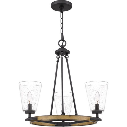 Hearst 3 Light 22 inch Matte Black Chandelier Ceiling Light