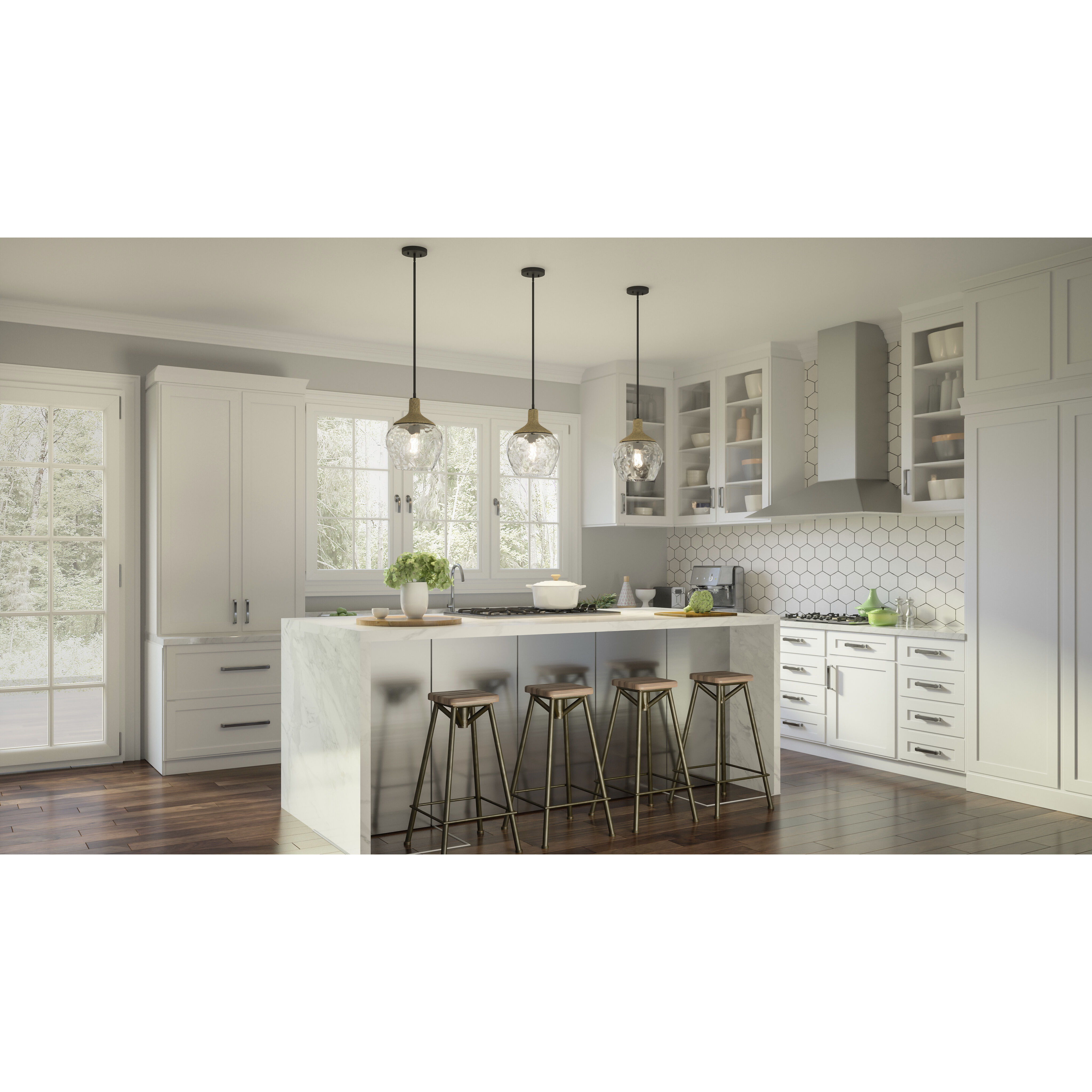 Royer 1 Light 12 inch Matte Black Mini Pendant Ceiling Light in Clear Glass