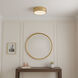 Emmett 3 Light 16 inch Brushed Gold Flush Mount Ceiling Light