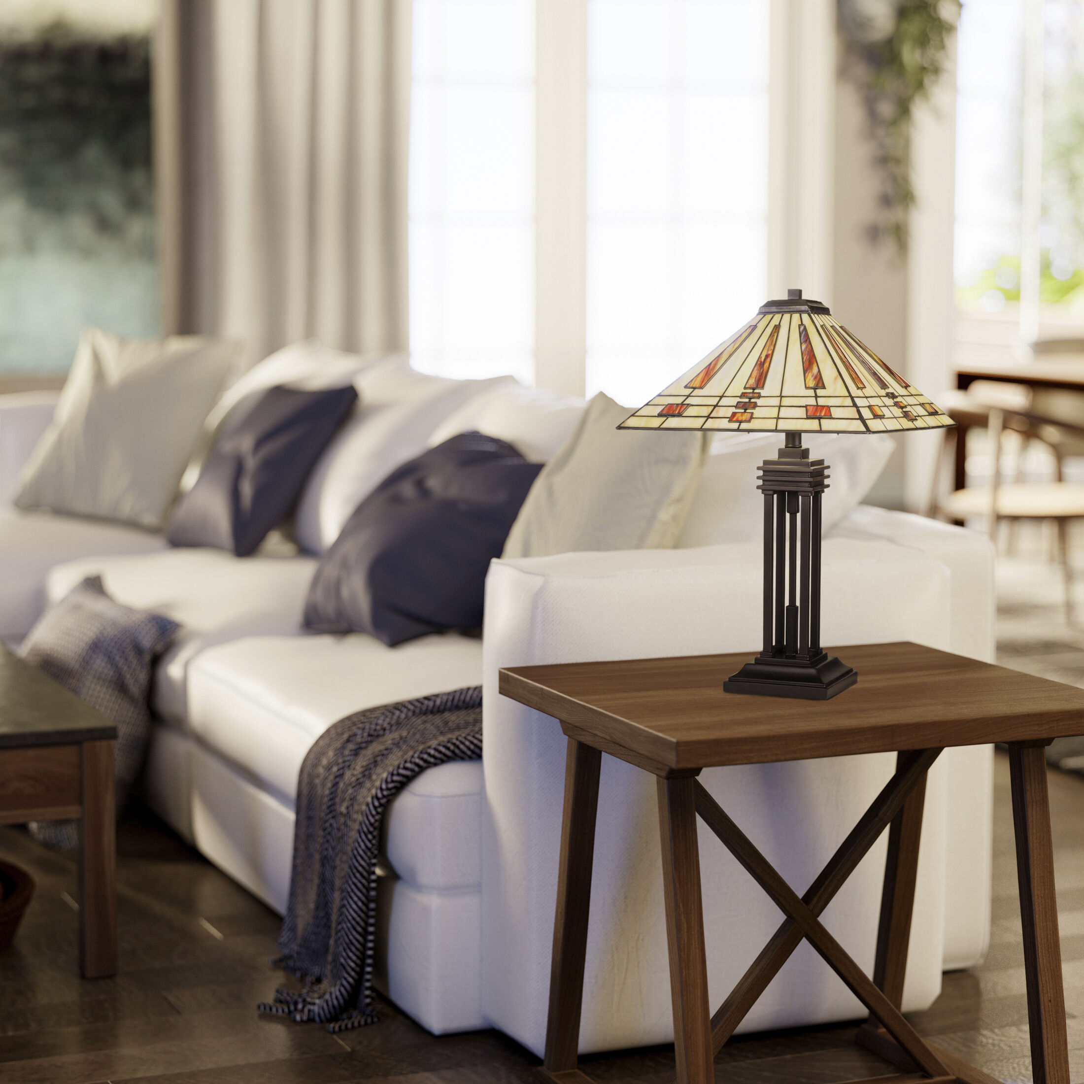 Stevie 24 inch 75 watt Western Bronze Table Lamp Portable Light