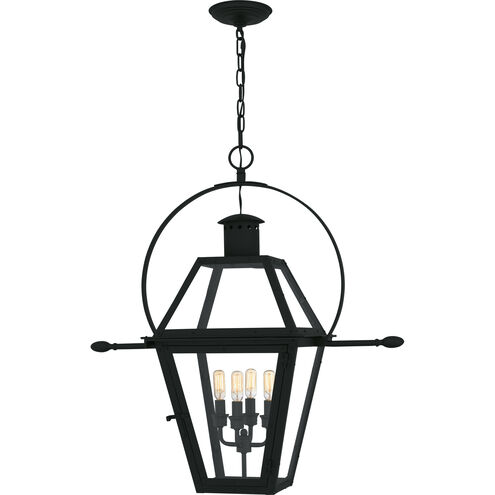Rue De Royal 4 Light 27.5 inch Earth Black Outdoor Hanging Lantern, Extra Large